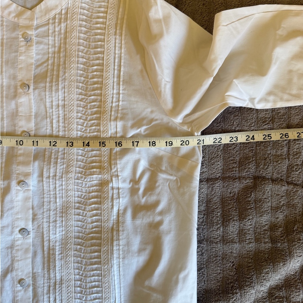 Soft Surroundings Allaro White Button-Down Shirt - Picture 8 of 11